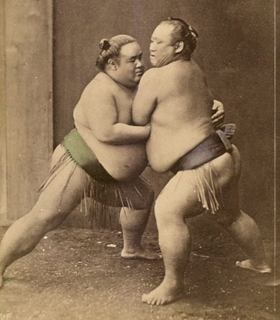 Deux sumotori_ Image d'illustration